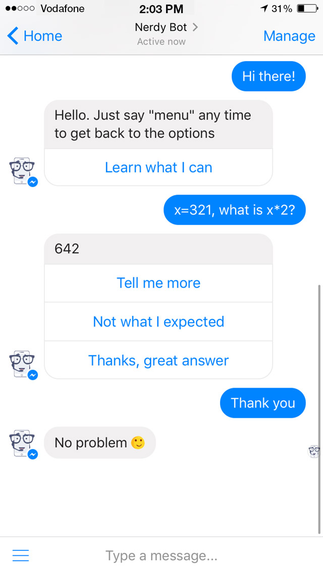 Nerdify Bot can help you solve equations