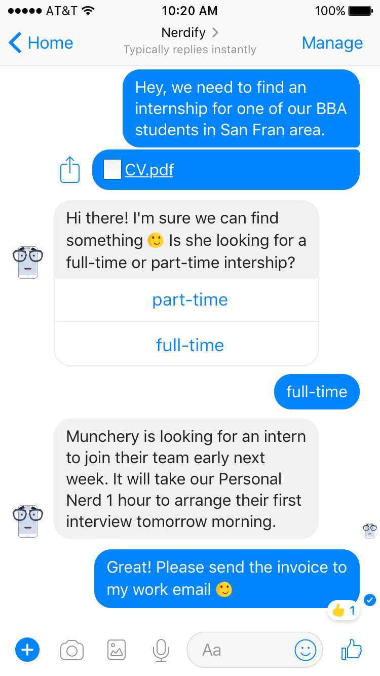 Nerds can find internships for students